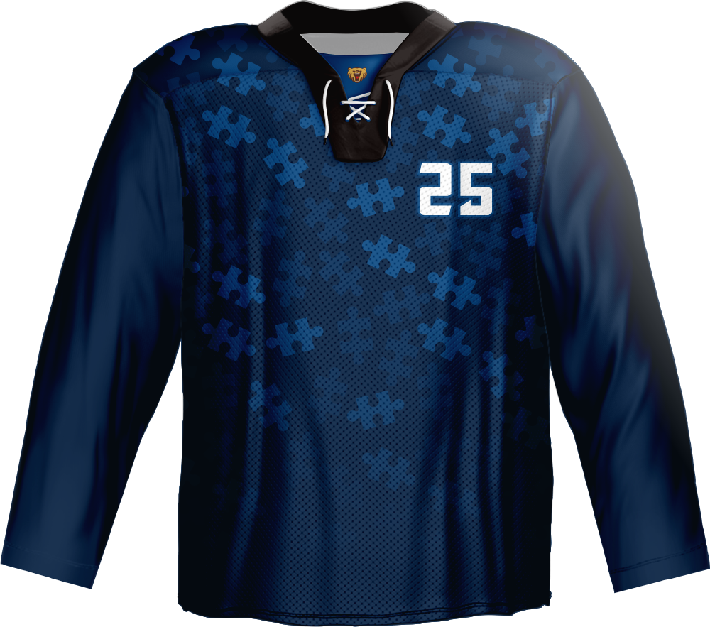 2021 custom latest ice hockey jersey sublimation navy hockey wear